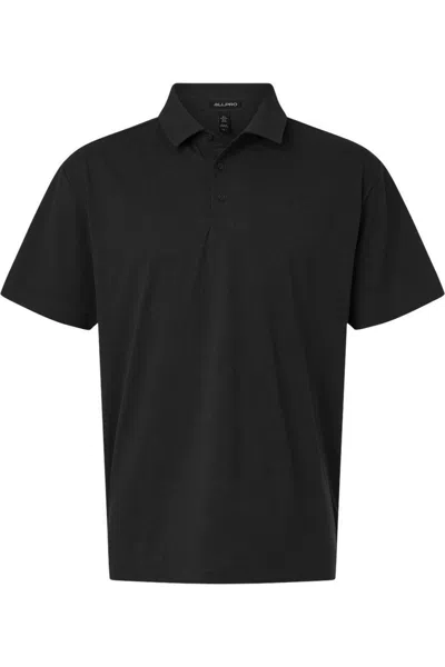Allpro Pro-flex Sorona Stretch Polo In Black