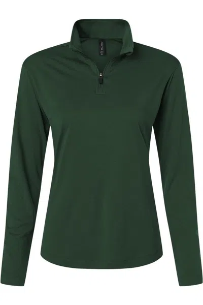 Allpro Pro-lock Women's Performance Quarter-zip Pullover In Green