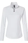 Allpro Pro-lock Women's Performance Quarter-zip Pullover In White