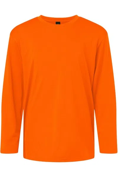 Allpro Kids' Pro-lock Youth Performance Long Sleeve T-shirt In Orange