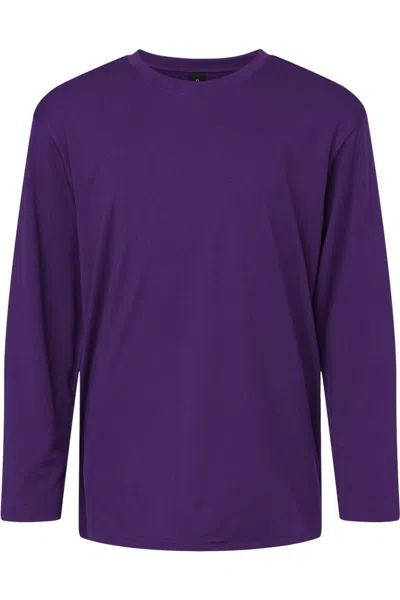 Allpro Kids' Pro-lock Youth Performance Long Sleeve T-shirt In Purple