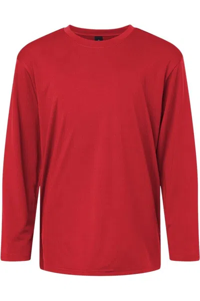 Allpro Kids' Pro-lock Youth Performance Long Sleeve T-shirt In Red