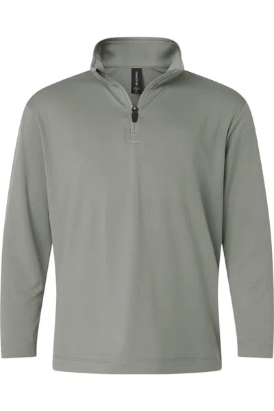 Allpro Kids' Pro-lock Youth Performance Quarter-zip Pullover In Gray