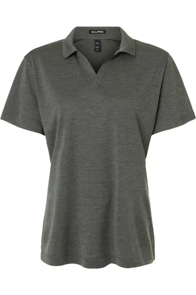 Allpro Women's Performance Mlange Polo In Gray