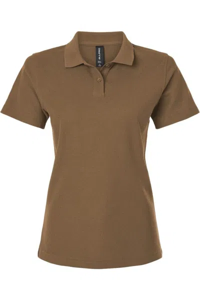 Allpro Women's Pique Polo In Brown