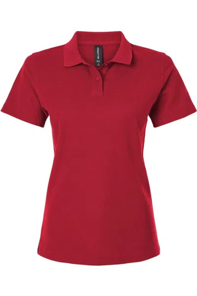 Allpro Women's Pique Polo In Red