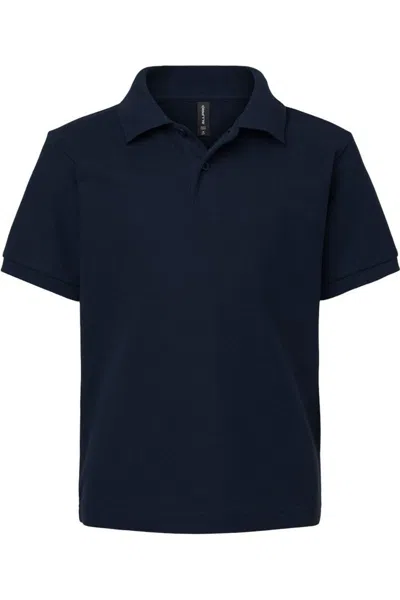 Allpro Youth Pique Polo In Blue