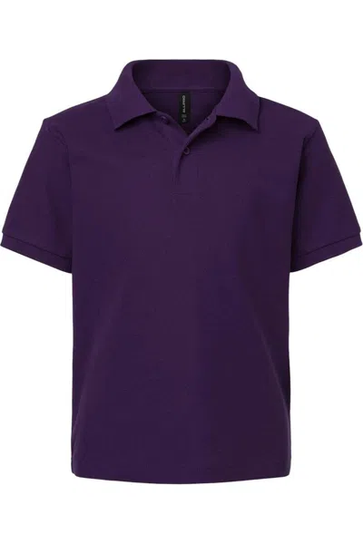 Allpro Youth Pique Polo In Purple