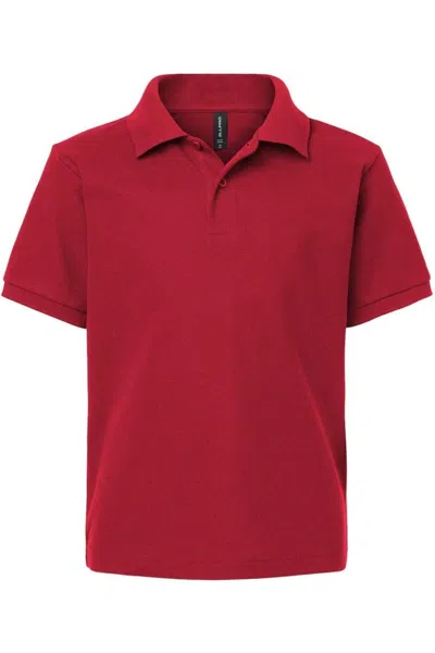 Allpro Youth Pique Polo In Red