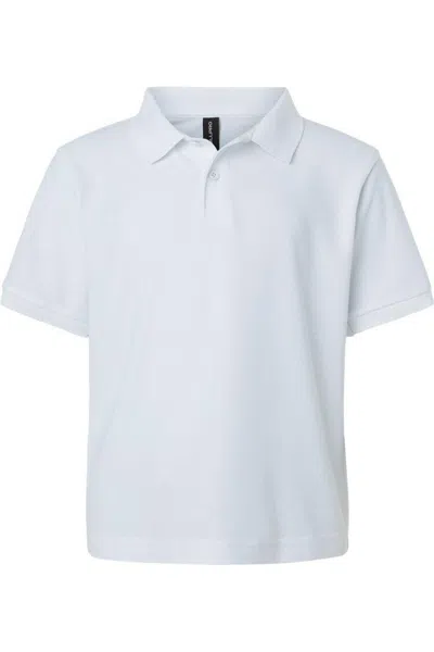 Allpro Youth Pique Polo In White