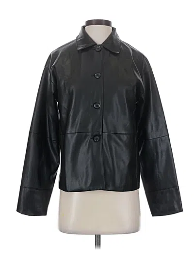 Pre-owned All:row Faux Leather Jacket In Black
