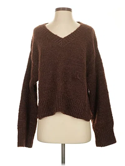 Pre-owned All:row Pullover Sweater In Brown