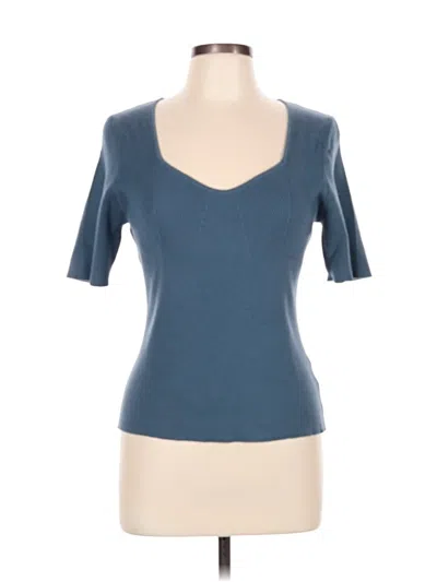 Pre-owned All:row Short Sleeve Top Blue Sweetheart Neckline Tops