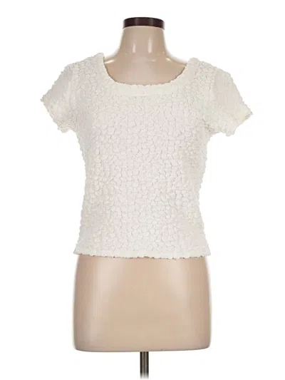 Pre-owned All:row Short Sleeve Top Ivory Scoop Neck Tops