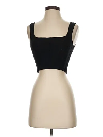 Pre-owned All:row Sleeveless Top Black Square Neckline Tops