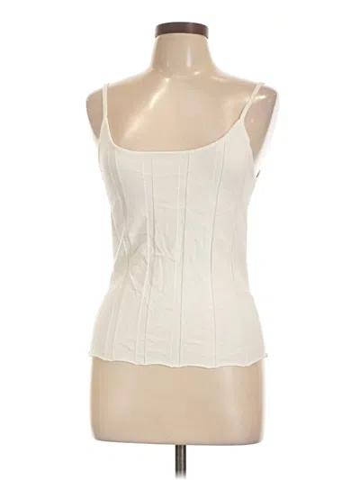 Pre-owned All:row Tank Top Ivory Strapless Neckline Tops