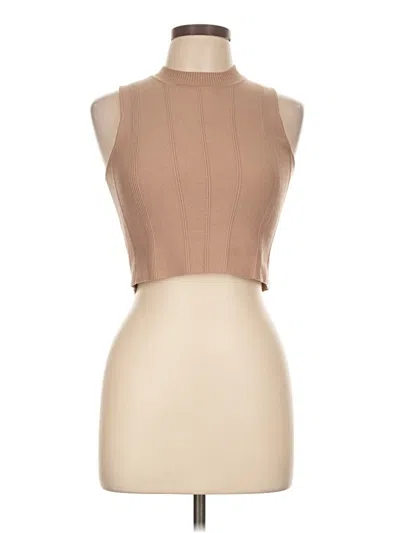 Pre-owned All:row Tank Top Tan Halter Neckline Tops