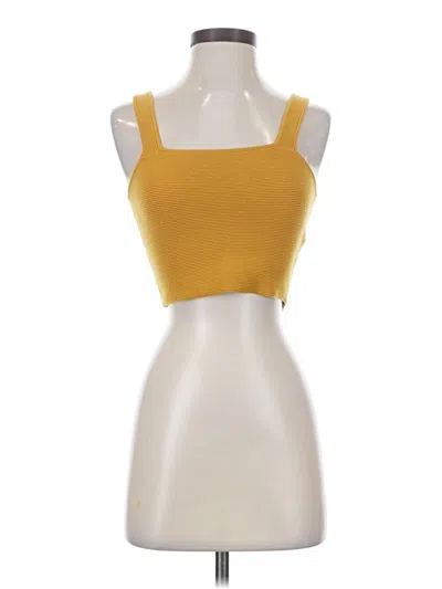 Pre-owned All:row Tank Top Yellow Square Neckline Tops