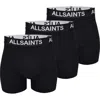 Allsaints 3-pack 5-inch Contour Pouch Boxer Briefs In Black