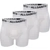 Allsaints 3-pack 5-inch Contour Pouch Boxer Briefs In White