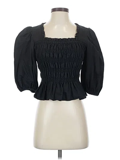 Pre-owned Allsaints 3/4 Sleeve Blouse In Black