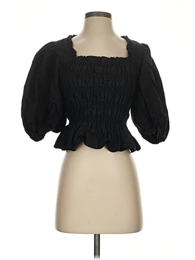Pre-owned Allsaints 3/4 Sleeve Blouse In Black