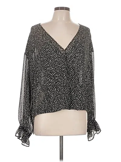 Pre-owned Allsaints 3/4 Sleeve Blouse In Black