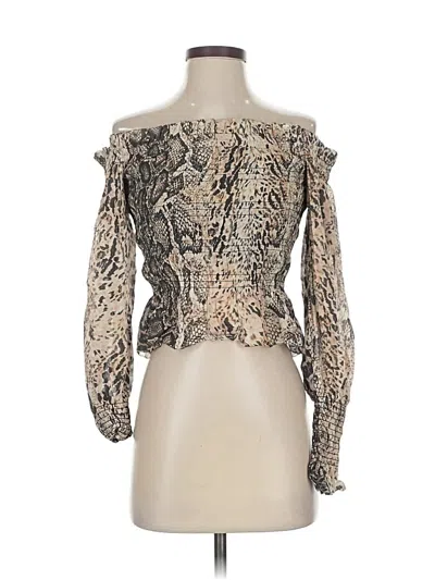 Pre-owned Allsaints 3/4 Sleeve Blouse In Gold
