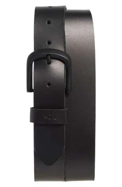 Allsaints 38mm Washed Leather Belt In Black