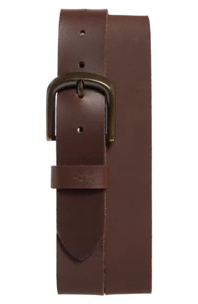 Allsaints 38mm Washed Leather Belt In Brown