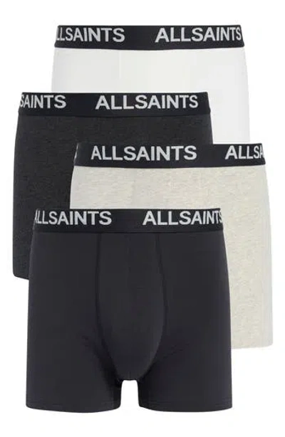 Allsaints 4-pack Boxer Briefs In Gray