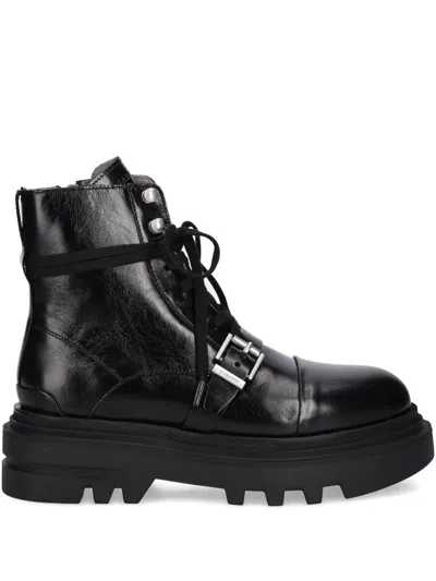 ALLSAINTS 55MM ASTRIID BUCKLE LACE-UP BOOTS