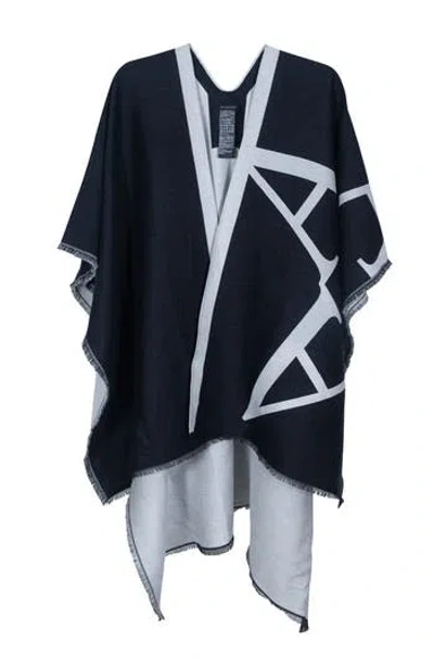 Allsaints A-star Logo Ruana In Black