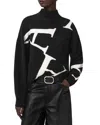 Allsaints A Star Turtleneck Sweater In Multi