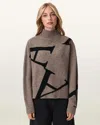 Allsaints A Star Wool Blend Sweater In Brown