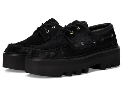 Allsaints Aastha Fur Boat Shoes In Black