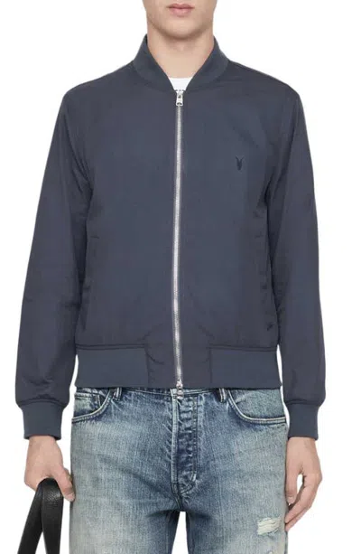 Allsaints Abbot Bomber Jacket In Blue