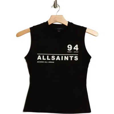 Allsaints Access Imogen Graphic Tank In Black