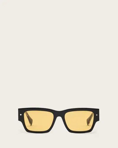 Allsaints Acetate Iggy Square Framed Sunglasses In Black