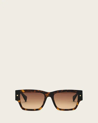Allsaints Acetate Iggy Square Framed Sunglasses In Black