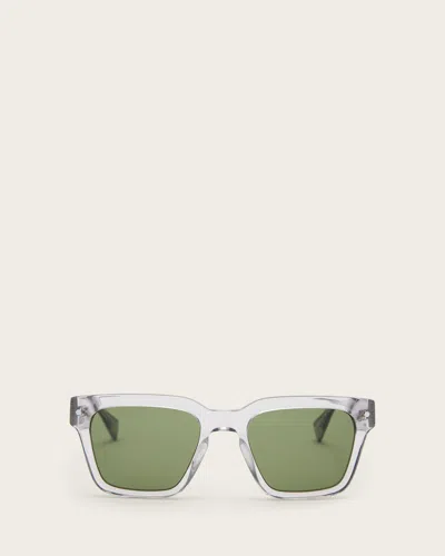 Allsaints Acetate Suki Square Framed Sunglasses In Green