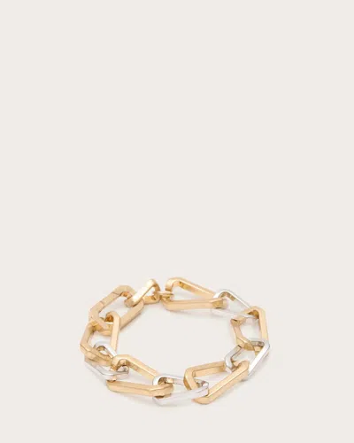 Allsaints Ada Chunky Link Bracelet In Gold Mix