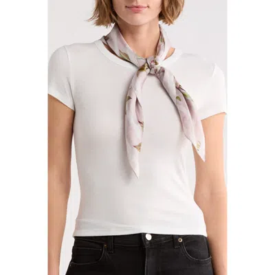 Allsaints Adena Silk Square Scarf In Pink