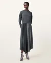 Allsaints Adriana 2-in-1 Midi Dress In Gray