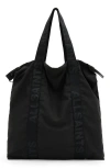 Allsaints Afan Recycled Nylon Tote Bag In Black
