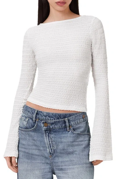 Allsaints Aki Connie Boatneck Top In White