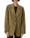Allsaints Alassett Oversize Blazer In Green
