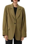 Allsaints Alassett Oversize Blazer In Green