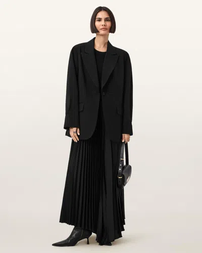 Allsaints Alassett Single Breasted Blazer In Black