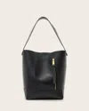 Allsaints Alba Leather Hobo Shoulder Bag In Black
